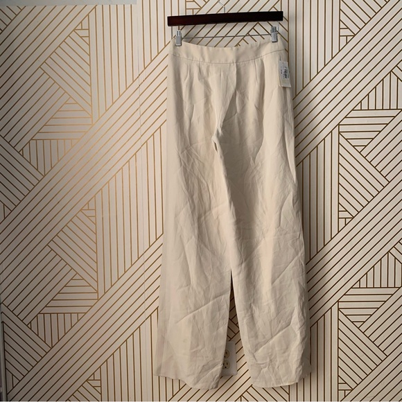 Giorgio Armani NWT 100% silk cream wide leg pants size 40 - Picture 5 of 14